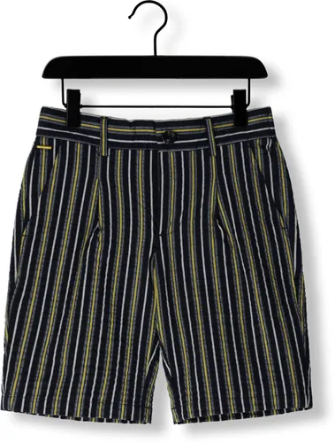 SCOTCH & SODA Jongens Broeken Yarn-dyed Stripe Seersucker Shorts - Donkerblauw