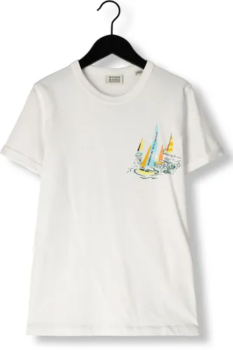 SCOTCH & SODA Jongens Polo's & T-shirts Cotton In Conversion Artwork Tshirt - Wit