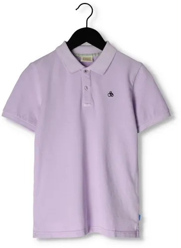SCOTCH & SODA Jongens Polo's & T-shirts Garment Dyed Short Sleeved Pique Polo - Lila