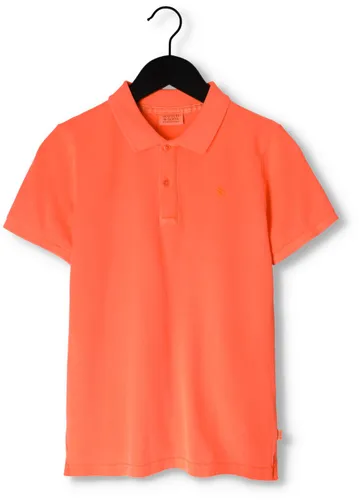 SCOTCH & SODA Jongens Polo's & T-shirts Garment Dyed Short Sleeved Pique Polo - Neon