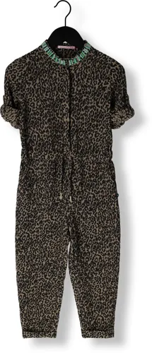 SCOTCH & SODA Meisjes Broeken Jacquard Collar Embroidery Jumpsuit - Leopard