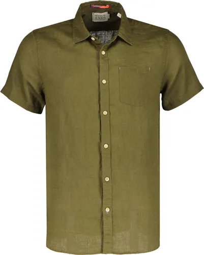 Scotch & Soda Short sleeve linen shirt Heren Overhemd
