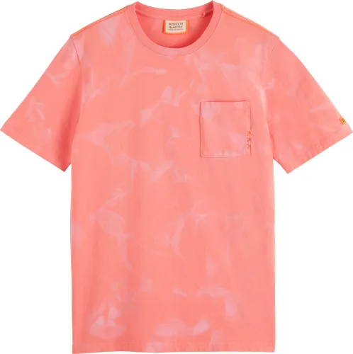 Scotch & Soda Washed pocket t-shirt coral reef