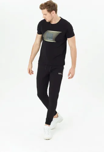 SCR. Elath T-shirt Heren - T-shirt met Print - 3D Print - Ronde Hals - Regular fit - Zwart