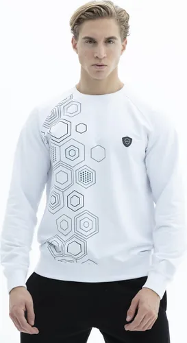 SCR. Numan - Sweater Heren - Witte Trui - Met Print