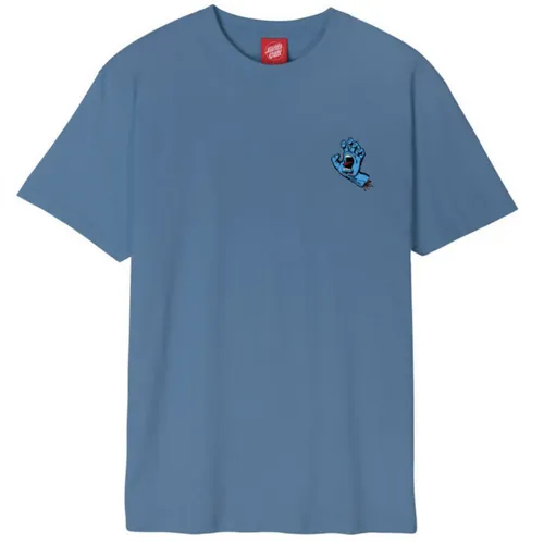 Screaming Hand Chest T-shirt Dusty Blue - S