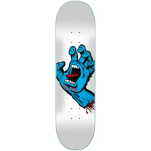 Screaming Hand White 8.25" Skateboard Deck - 8.25"