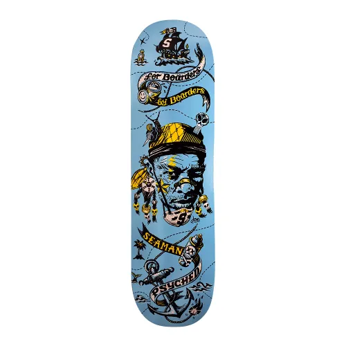 Seaman Psyched Blue Skateboard Deck - 8.375"