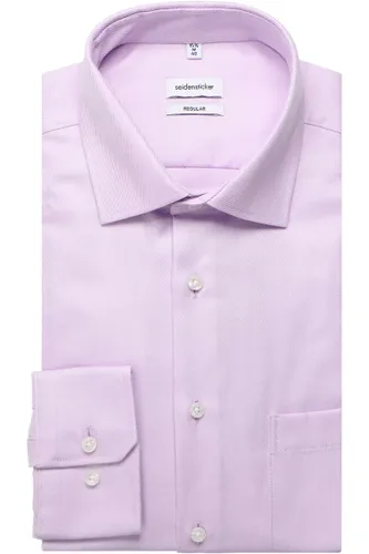 Seidensticker Regular Fit Overhemd lila, Effen