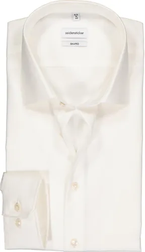 Seidensticker shaped fit overhemd - beige - Strijkvrij - Boordmaat: 38