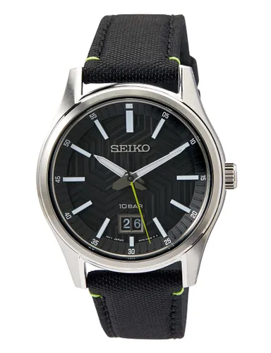 Seiko Heren analoog kwarts horloge met nylon armband