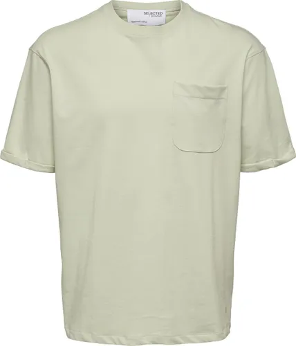 SELECTED HOMME WHITE SLHLOOSEROALD SS O-NECK TEE W  T-shirt