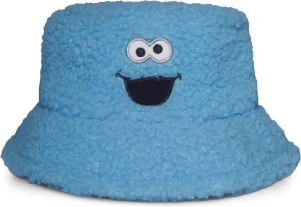 Sesamstraat - Cookie Monster Bucket hat/Vissershoed - Blauw