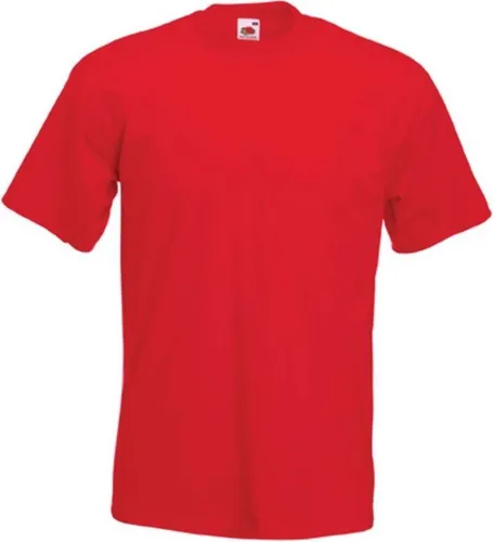 Set van 2x stuks basic rode t-shirt voor heren - voordelige 100% katoenen shirts - Regular fit, maat: S (36/48)