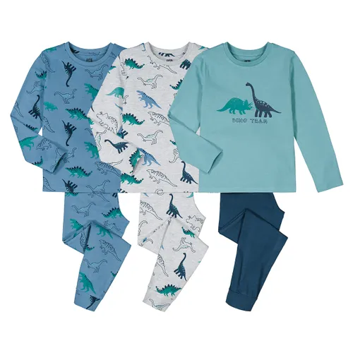 Set van 3 pyjama's met dinosaurussenprint
