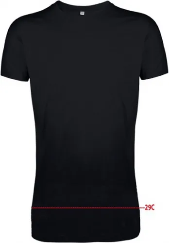 Set van 3x stuks extra lang formaat basic heren t-shirt zwart - Longfit - 100% katoen., maat: XL