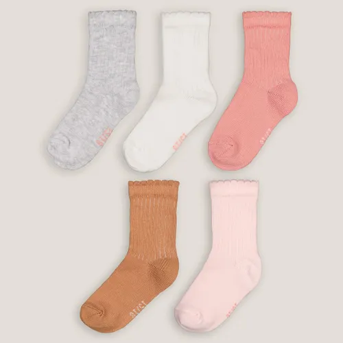 Set van 5 paar effen sokken