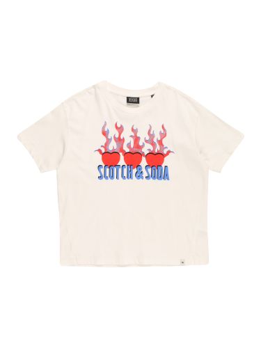 Shirt  azuur / rood / offwhite