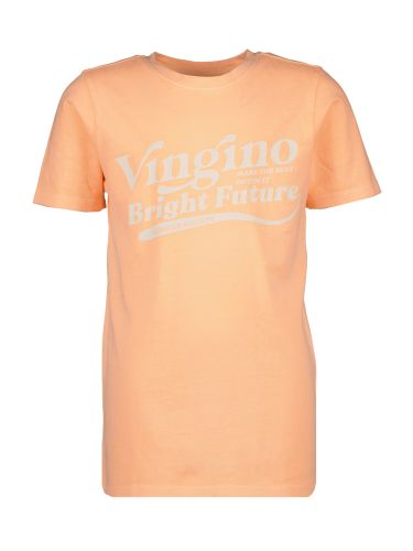 Shirt 'HAZU'  sinaasappel / wit