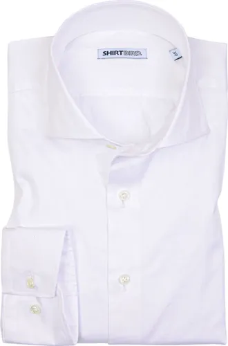 SHIRTBIRD | Sparrow | Overhemd | WIT | Fine Twill, 2-Ply | 100% Katoen | Strijkvriendelijk | Parelmoer Knopen | Premium Shirts |