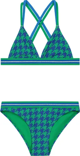 Shiwi Bikini set LUNA FIXED TRIANGLE SET - ocean blue check - 110/116