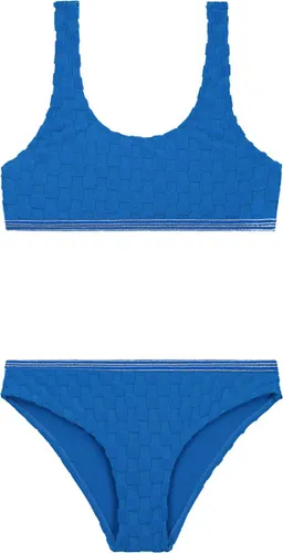 SHIWI Girls RUBY bikini set check structure Bikiniset - electric blue check