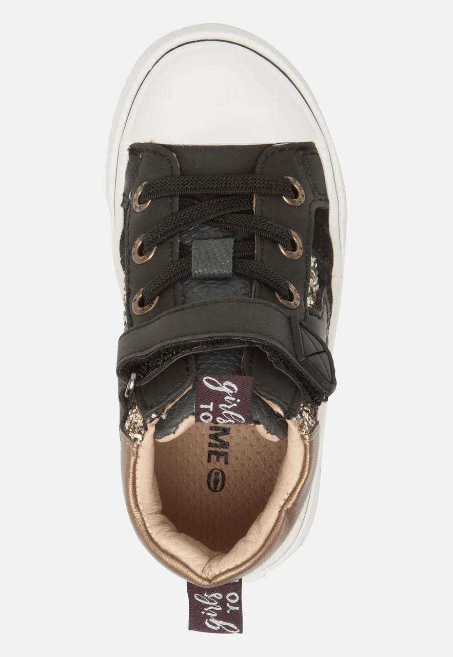 Shoesme Sneakers zwart Leer 22203