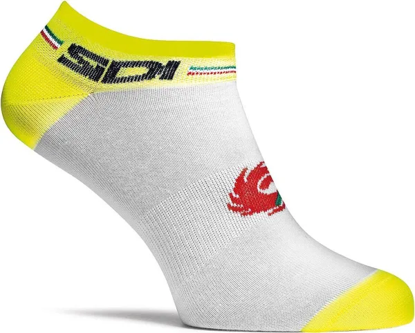 Sidi Fluo Socks (242) White/Yellow Fluo