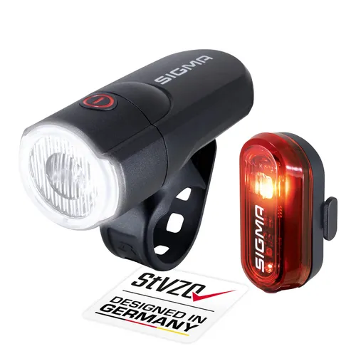 SIGMA SPORT - LED fietslicht met batterijen set AURA 30 en