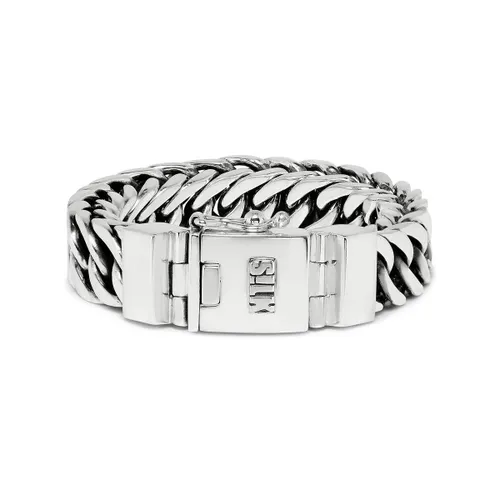 SILK Jewellery - Zilveren Armband - Double Linked - 126.19 - Maat 19
