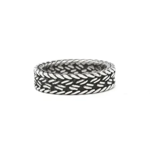 SILK Jewellery - Zilveren Ring - Mesh - 152.18,5 - Maat 18,5