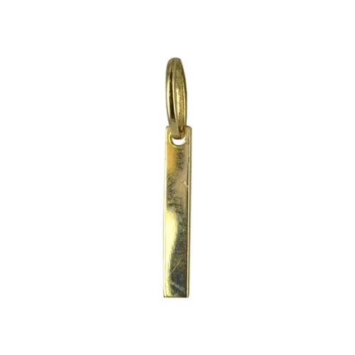 Silventi 9NBSAM-G190120 Gouden Hangertje - Dames - Staafje - 10 x 1,7 mm - 14 Karaat - Bedel - Goud
