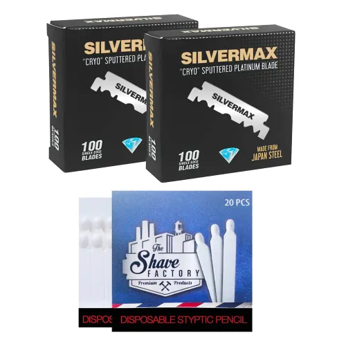 Silvermax Cryo Spouttered Platinum 2 x 100 scheermesjes met