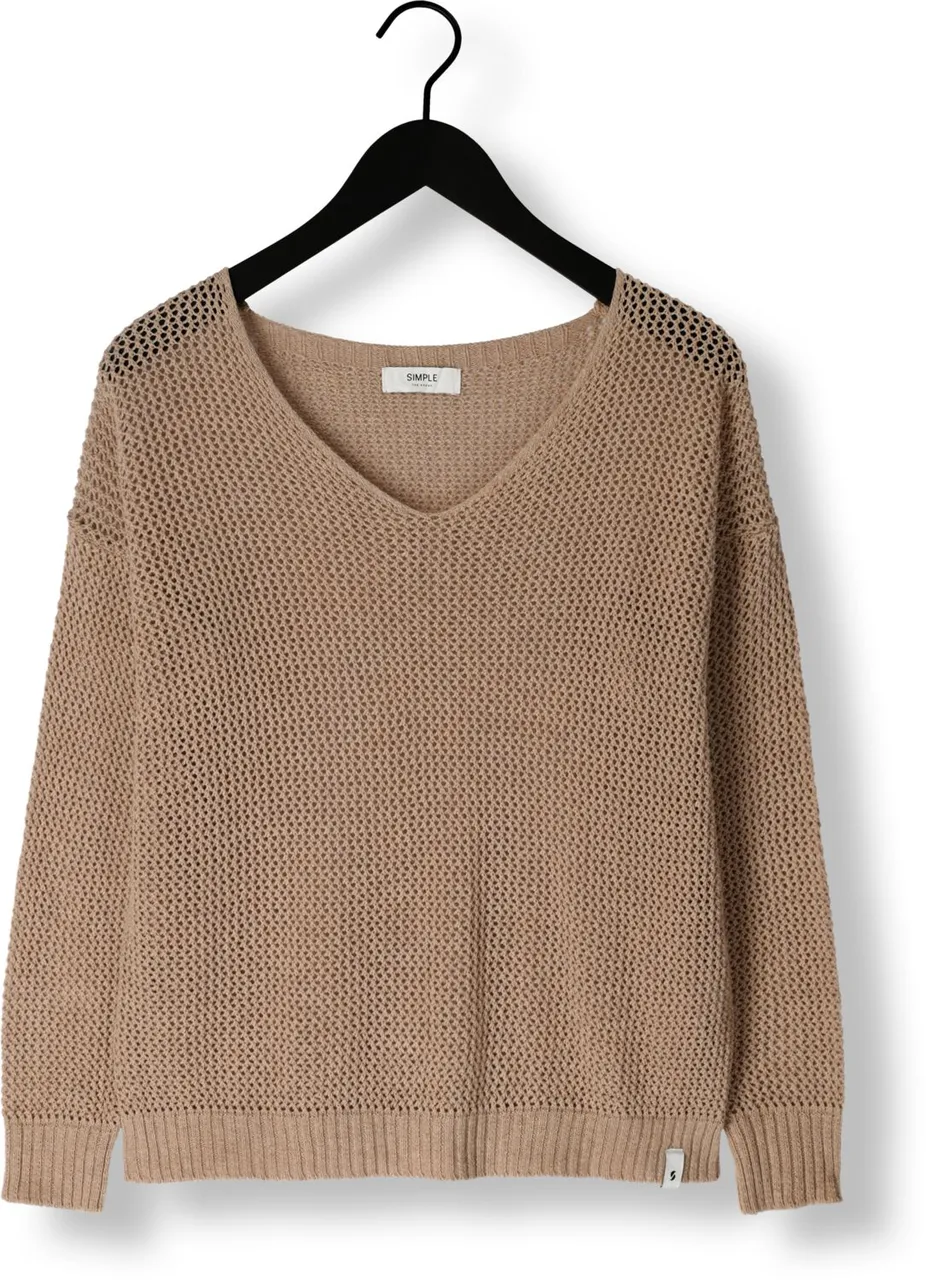SIMPLE Dames Tops & T-shirts Knit-eco-50co-24-1 - Zand