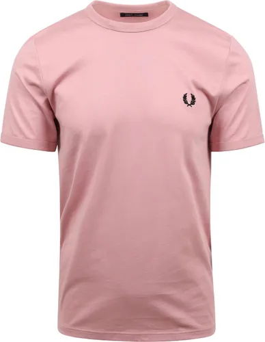 SINGLES DAY! Fred Perry - T-Shirt Ringer M3519 Roze - Heren
