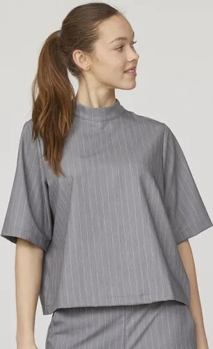 SISTERS POINT Verina-ss Dames Blouse - Grey Pinstripe
