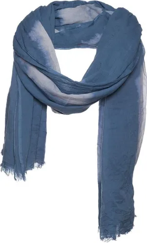 Sjaal blauw - Spatprint - 100% Katoen