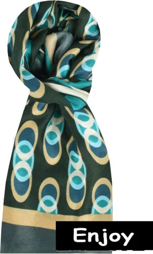sjaal -groen -natuurlijke materialen -dunne sjaal