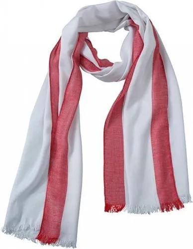 Sjaal wit rood