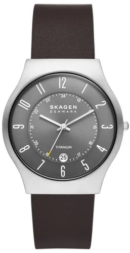 Skagen Sundby Titanium SKW6909 Horloge - Leer - Bruin - Ø 40 mm