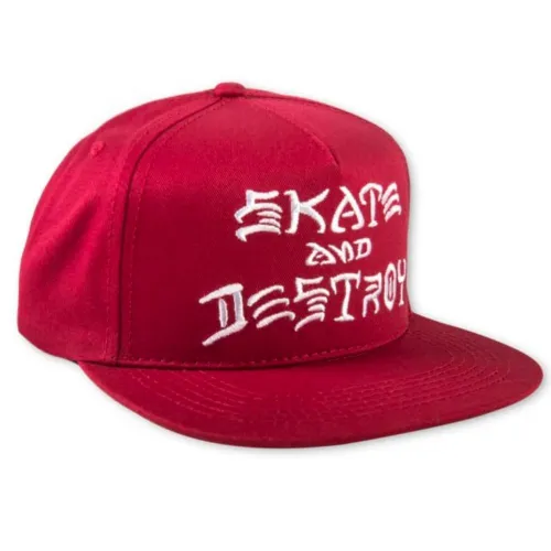 Skate And Destroy Snapback Red - One Size