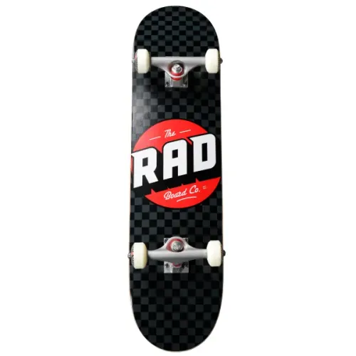 Skateboard Compleet RAD Checkers Progressive (7.5" - Zwart/Grijs)