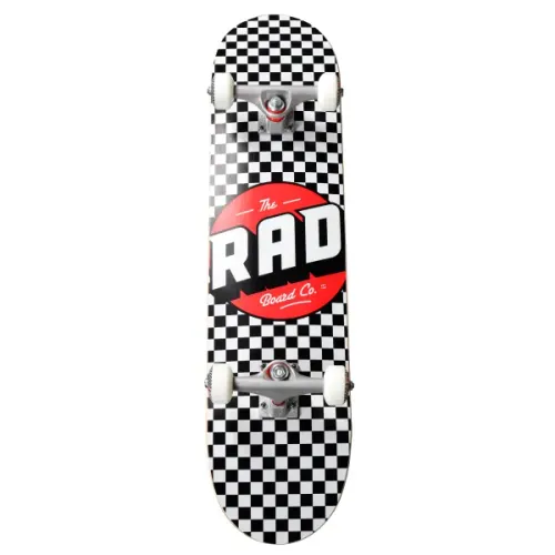 Skateboard Compleet RAD Checkers Progressive (7.75" - Zwart/Wit)