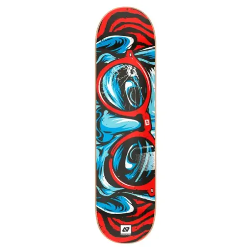 Skateboard Deck Hydroponic Glasses (8.125" - Round Red)