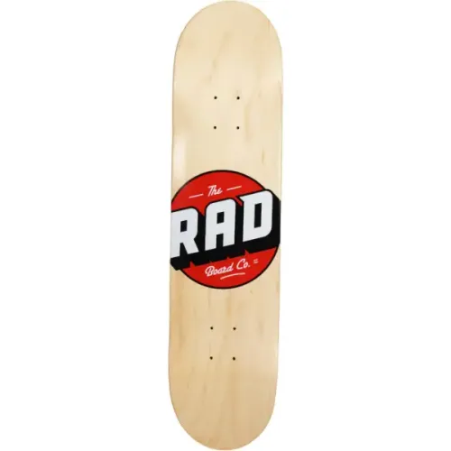Skateboard Deck RAD Solid Logo (8" - Natural Maple)