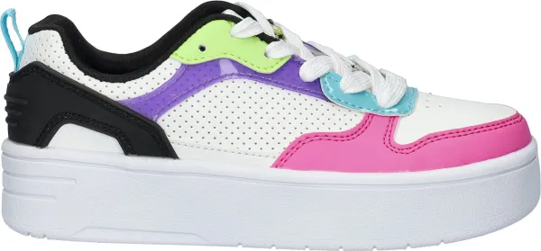 Skechers Court High - Classic Crush Unisex Sneakers - Wit/Zwart/Multicolour