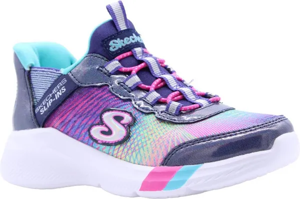 Skechers Dreamy Lites - Colorful Prism Meisjes Sneakers - Donkerblauw/Multicolour