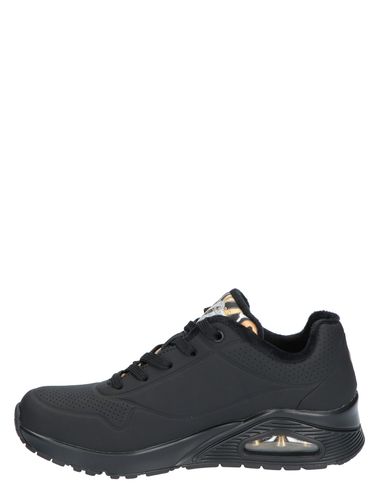Skechers Goldcrown Uno Metallic Love Black Gold Lage sneakers