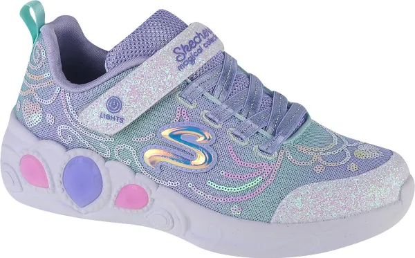Skechers S Lights Princess Wishes meisjes sneaker - Zilver