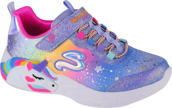 Skechers S Lights-Unicorn Dreams Meisjes Sneakers - Blauw